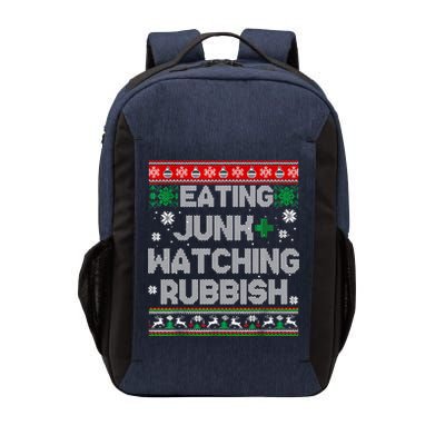 Eating Junk And Watching Rubbish Ugly Christmas Sweaters Vector Backpack