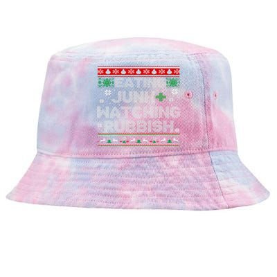 Eating Junk And Watching Rubbish Ugly Christmas Sweaters  Tie-Dyed Bucket Hat