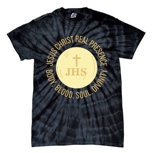 Eucharist Jesus Christ Presence Body Blood Soul Divinity Tie-Dye T-Shirt