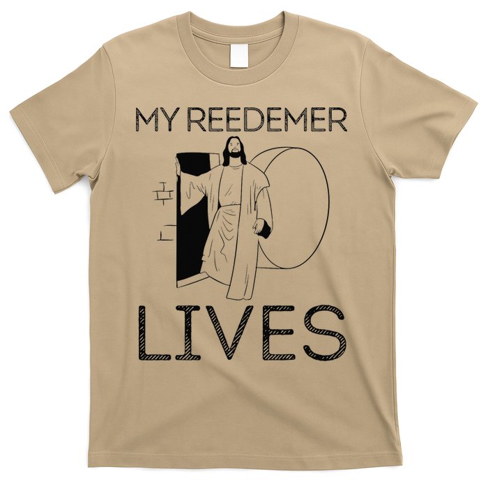Easter Jesus Crucified Christ Empty Tomb Redeemer Is Alive T-Shirt