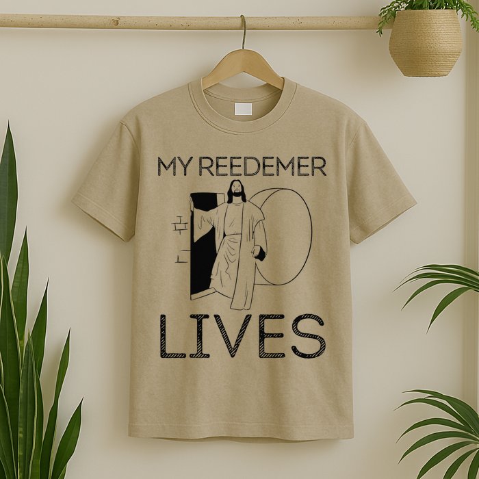 Easter Jesus Crucified Christ Empty Tomb Redeemer Is Alive T-Shirt