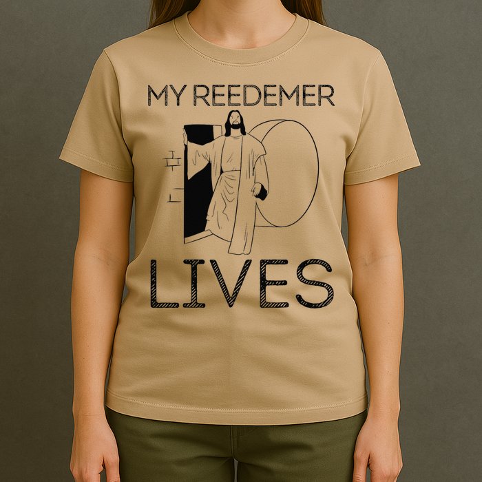 Easter Jesus Crucified Christ Empty Tomb Redeemer Is Alive T-Shirt