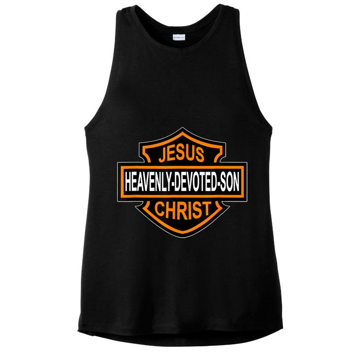 Enjoy Jesus Christ Heavenly Devoted Son Parody Religious Tee Ladies PosiCharge Tri-Blend Wicking Tank