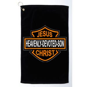 Enjoy Jesus Christ Heavenly Devoted Son Parody Religious Tee Platinum Collection Golf Towel