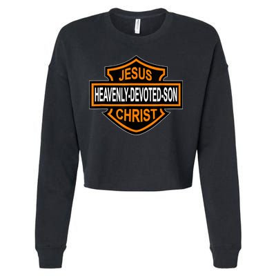 Enjoy Jesus Christ Heavenly Devoted Son Parody Religious Tee Cropped Pullover Crew
