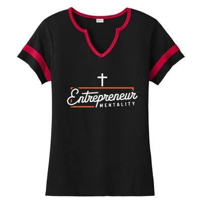 Entrepreneur Jesus Christ Religion Christian Business Premium Ladies Halftime Notch Neck Tee