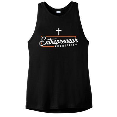 Entrepreneur Jesus Christ Religion Christian Business Premium Ladies PosiCharge Tri-Blend Wicking Tank