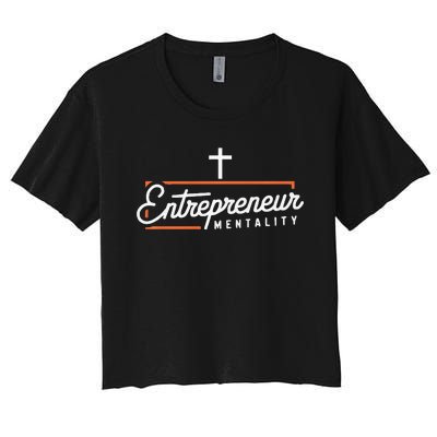 Entrepreneur Jesus Christ Religion Christian Business Premium Women's Crop Top Tee