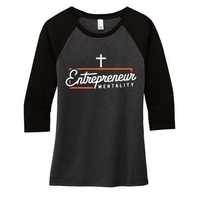 Entrepreneur Jesus Christ Religion Christian Business Premium Women's Tri-Blend 3/4-Sleeve Raglan Shirt