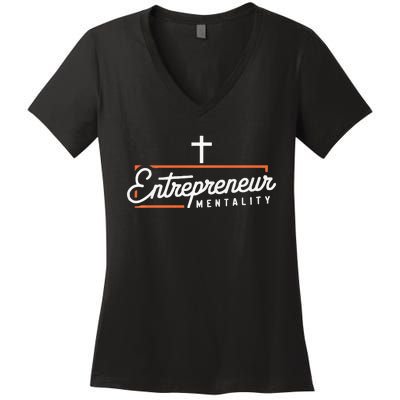 Entrepreneur Jesus Christ Religion Christian Business Premium Women's V-Neck T-Shirt