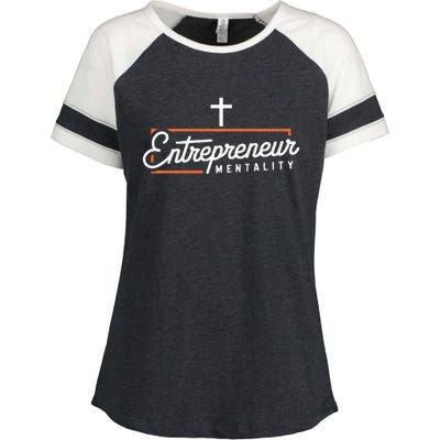 Entrepreneur Jesus Christ Religion Christian Business Premium Enza Ladies Jersey Colorblock Tee