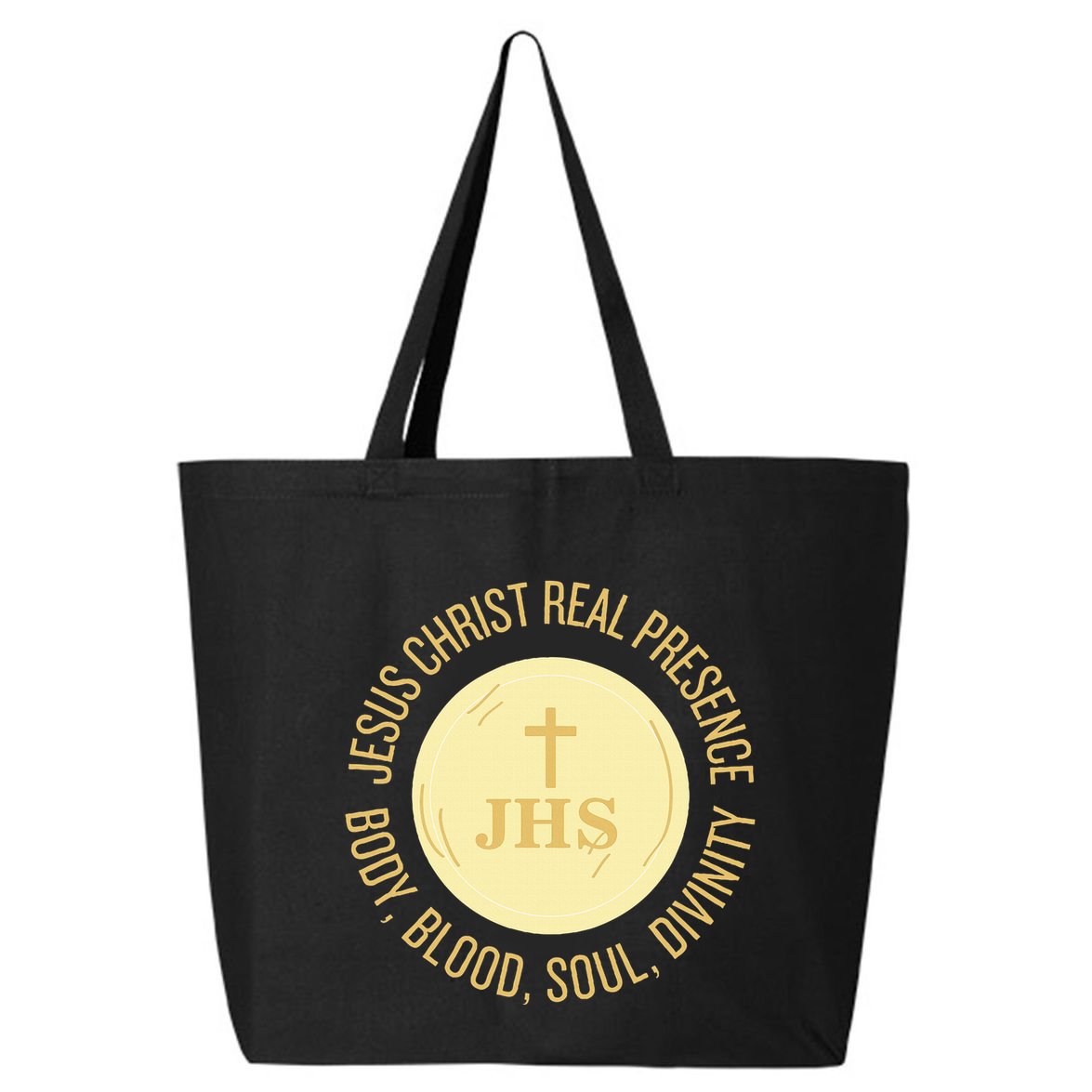 Eucharist Jesus Christ Presence Body Blood Soul Divinity 25L Jumbo Tote