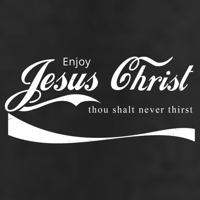 Enjoy Jesus Christ Thou Shalt Never Thirst 7 Panel Mesh Trucker Snapback Hat