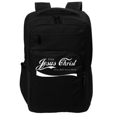 Enjoy Jesus Christ Thou Shalt Never Thirst Impact Tech Backpack