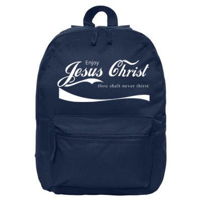 Enjoy Jesus Christ Thou Shalt Never Thirst 16 in Basic Backpack