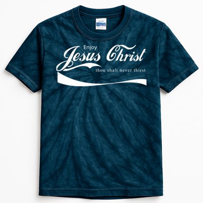 Enjoy Jesus Christ Thou Shalt Never Thirst Kids Tie-Dye T-Shirt