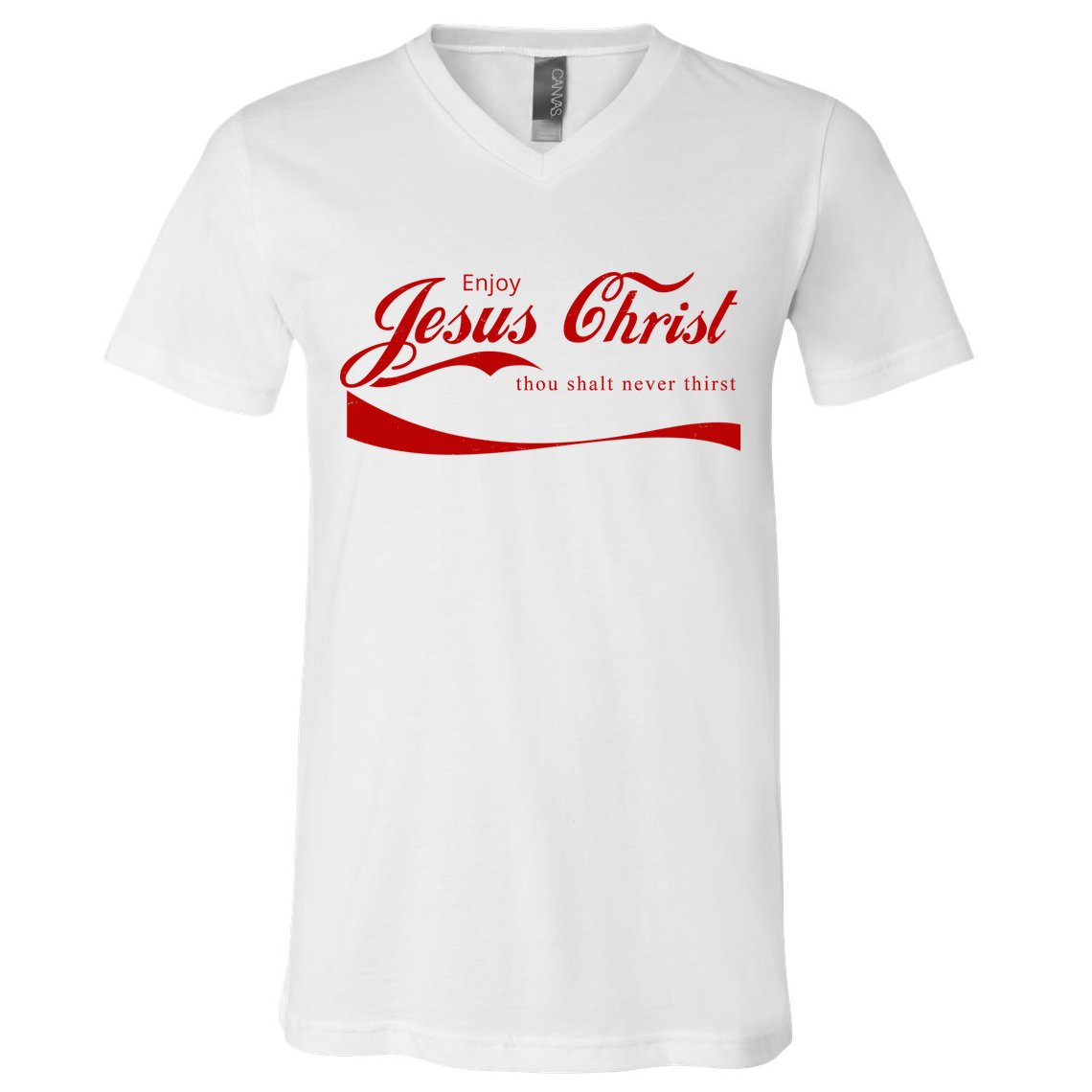 Enjoy Jesus Christ Thou Shalt Never Thirst V-Neck T-Shirt