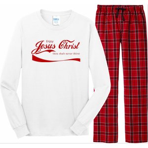 Enjoy Jesus Christ Thou Shalt Never Thirst Long Sleeve Pajama Set