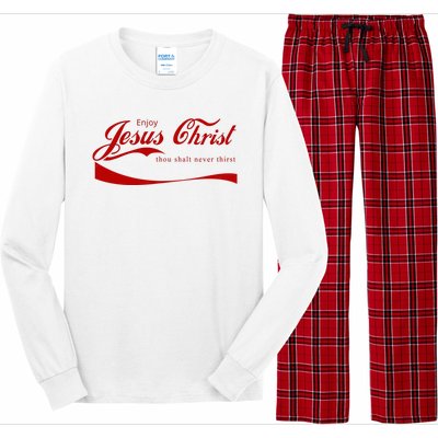 Enjoy Jesus Christ Thou Shalt Never Thirst Long Sleeve Pajama Set