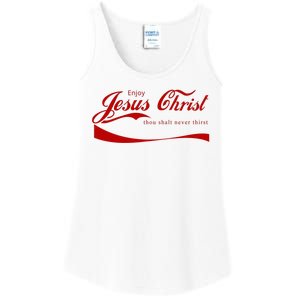 Enjoy Jesus Christ Thou Shalt Never Thirst Ladies Essential Tank