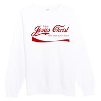 Enjoy Jesus Christ Thou Shalt Never Thirst Premium Crewneck Sweatshirt