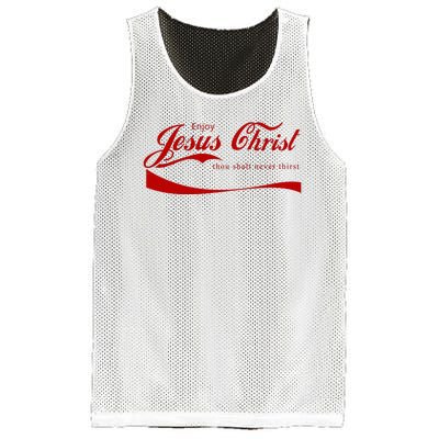 Enjoy Jesus Christ Thou Shalt Never Thirst Mesh Reversible Basketball Jersey Tank