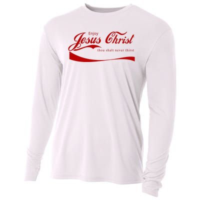 Enjoy Jesus Christ Thou Shalt Never Thirst Cooling Performance Long Sleeve Crew