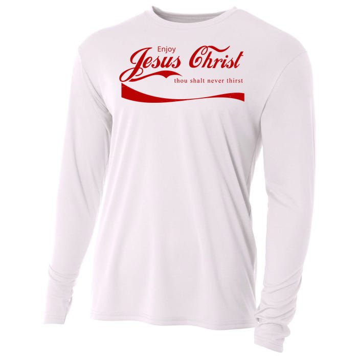 Enjoy Jesus Christ Thou Shalt Never Thirst Cooling Performance Long Sleeve Crew