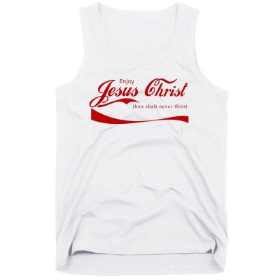 Enjoy Jesus Christ Thou Shalt Never Thirst Tank Top