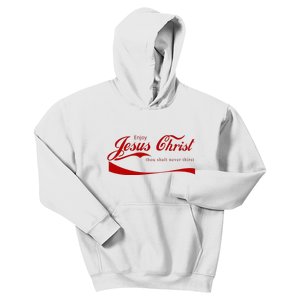 Enjoy Jesus Christ Thou Shalt Never Thirst Kids Hoodie