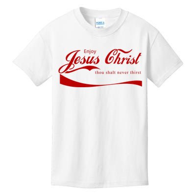 Enjoy Jesus Christ Thou Shalt Never Thirst Kids T-Shirt