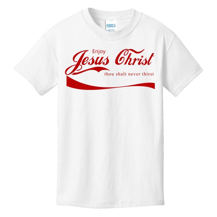 Enjoy Jesus Christ Thou Shalt Never Thirst Kids T-Shirt