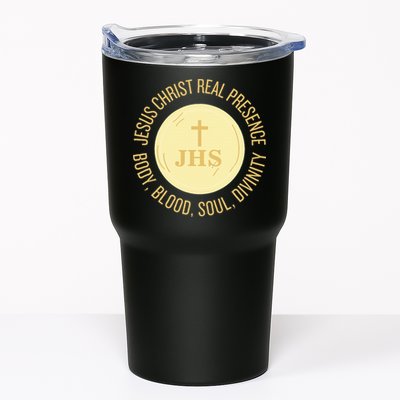 Eucharist Jesus Christ Presence Body Blood Soul Divinity Tumbler