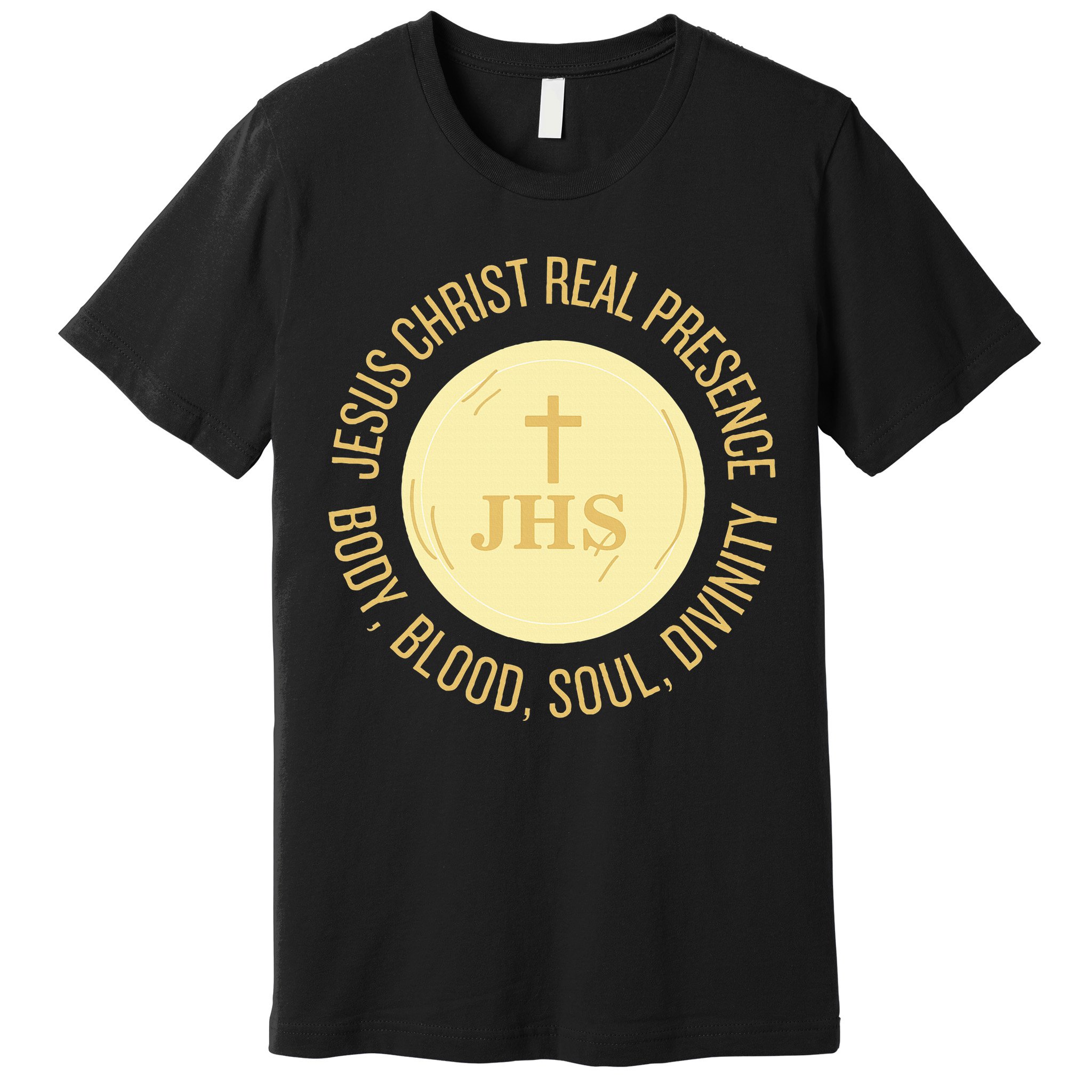Eucharist Jesus Christ Presence Body Blood Soul Divinity Premium T-Shirt