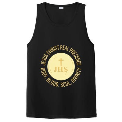 Eucharist Jesus Christ Presence Body Blood Soul Divinity PosiCharge Competitor Tank