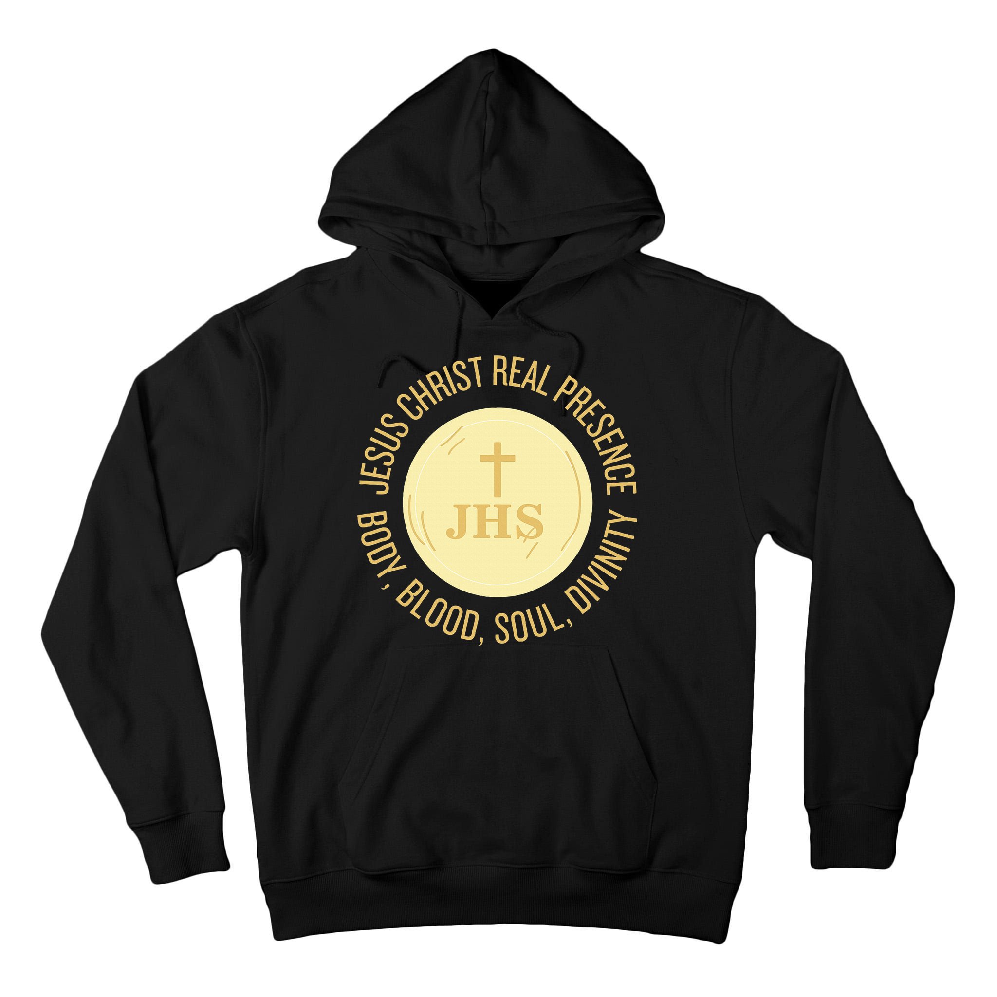 Eucharist Jesus Christ Presence Body Blood Soul Divinity Tall Hoodie