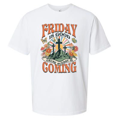 Easter Jesus Christian Friday Is Good Cause Sunday Is Coming Sueded Cloud Jersey T-Shirt