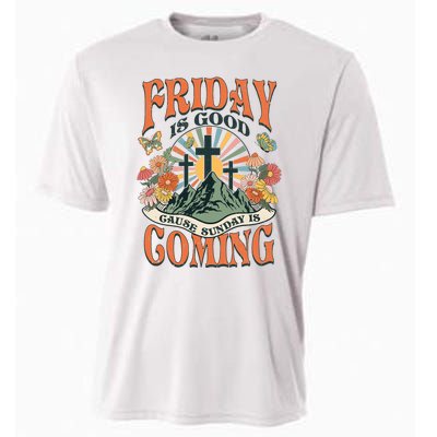 Easter Jesus Christian Friday Is Good Cause Sunday Is Coming Cooling Performance Crew T-Shirt