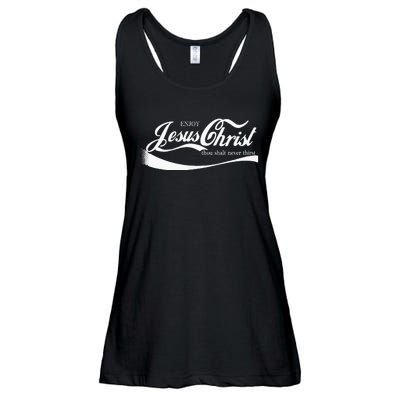 Enjoy Jesus Christ Thou Shall Never Thirst Ladies Essential Flowy Tank