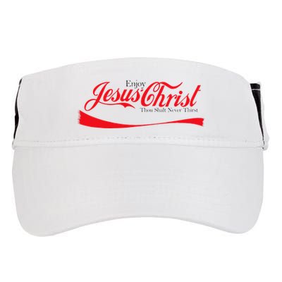 Enjoy Jesus Christ Thou Shalt Never Thirst Funny Religious Adult Drive Performance Visor