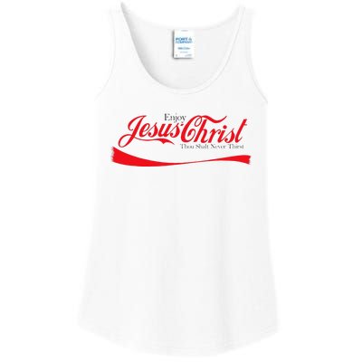 Enjoy Jesus Christ Thou Shalt Never Thirst Funny Religious Ladies Essential Tank