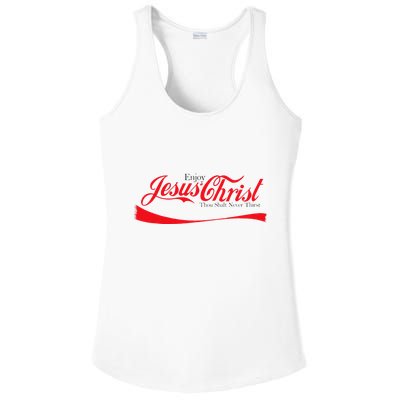 Enjoy Jesus Christ Thou Shalt Never Thirst Funny Religious Ladies PosiCharge Competitor Racerback Tank