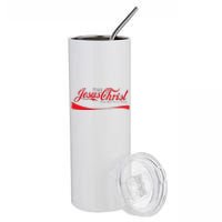 Enjoy Jesus Christ Thou Shalt Never Thirst Funny Religious Stainless Steel Tumbler