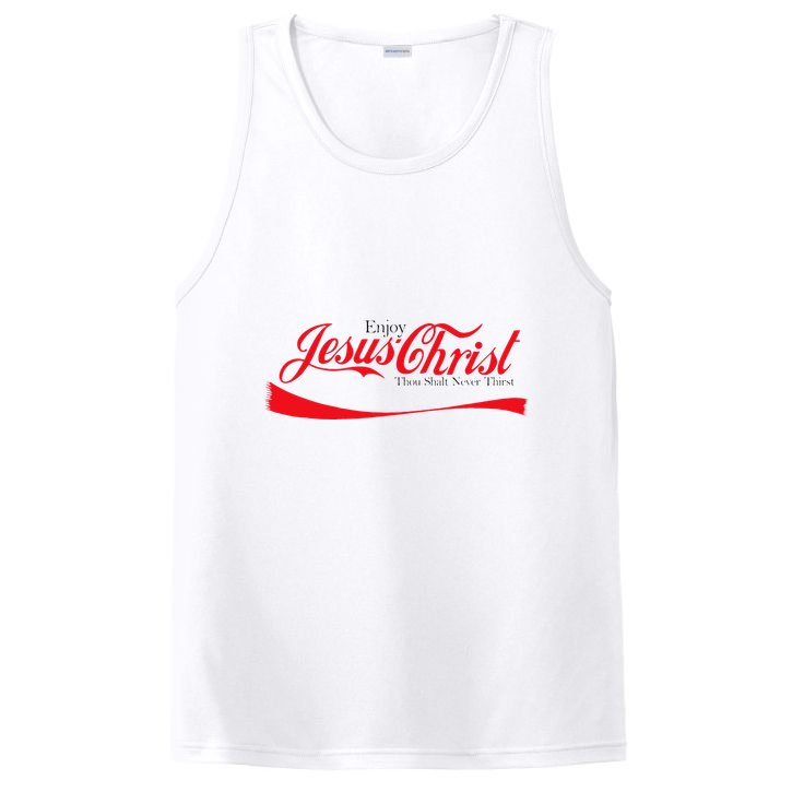 Enjoy Jesus Christ Thou Shalt Never Thirst Funny Religious PosiCharge Competitor Tank