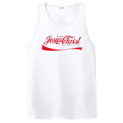 Enjoy Jesus Christ Thou Shalt Never Thirst Funny Religious PosiCharge Competitor Tank