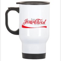 Enjoy Jesus Christ Thou Shalt Never Thirst Funny Religious Stainless Steel Travel Mug