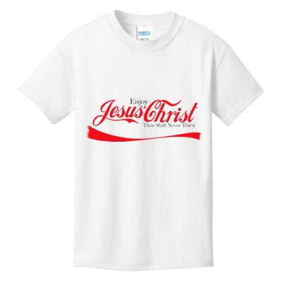 Enjoy Jesus Christ Thou Shalt Never Thirst Funny Religious Kids T-Shirt