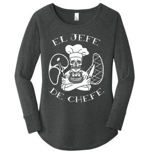 El Jefe De Chefe Funny Mexican Dad Boss Latino Women's Perfect Tri Tunic Long Sleeve Shirt