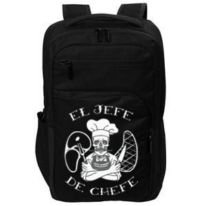 El Jefe De Chefe Funny Mexican Dad Boss Latino Impact Tech Backpack