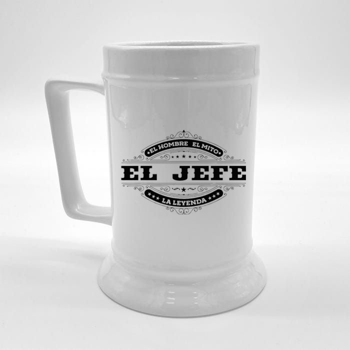 El Jefe El Hombre El Mito La Leyenda (In Spanish) Mexico Beer Stein